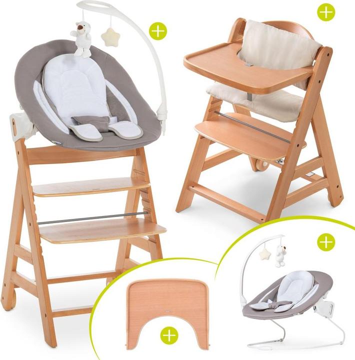 Produktbild Hauck Hochstühle Alpha Move Natur Newborn Set - 5-tlg. Hochstuhl (Hochstuhl)