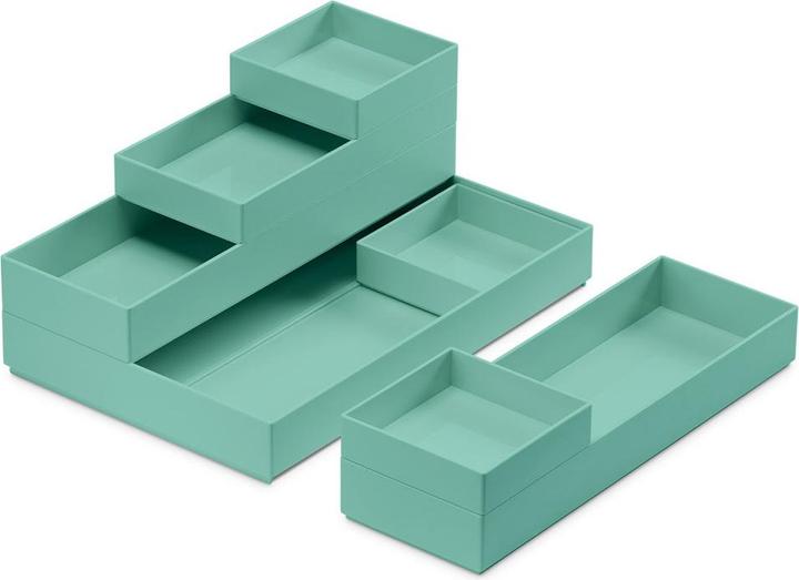 Produktbild Moxom Behälter-Set Modular Trays, 250x170x65mm, 7-tlg., türkis