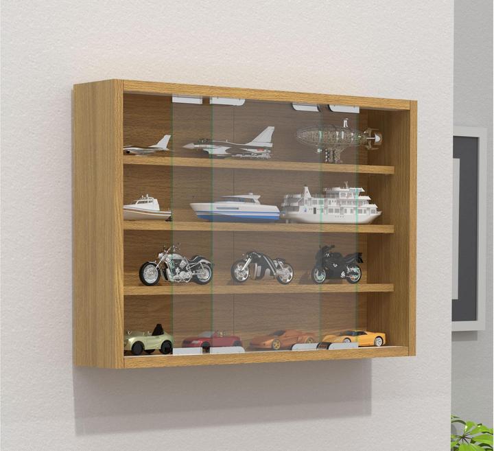 Image du produit VCM Bois verre suspendu vitrine murale vitrine collectionneur vitrine Agisa M (57 x 10 x 40 cm)
