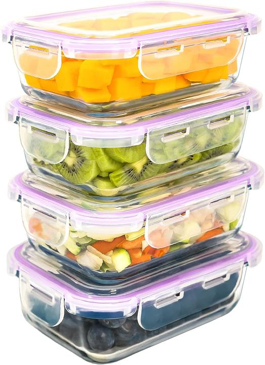 Immagine prodotto LG Luxury & Grace 4er Glas Frischhaltedosen-Set, luftdicht (0.60 l)