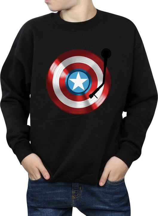 Actual product image Boys Captain America Turntable Sweatshirt (128)