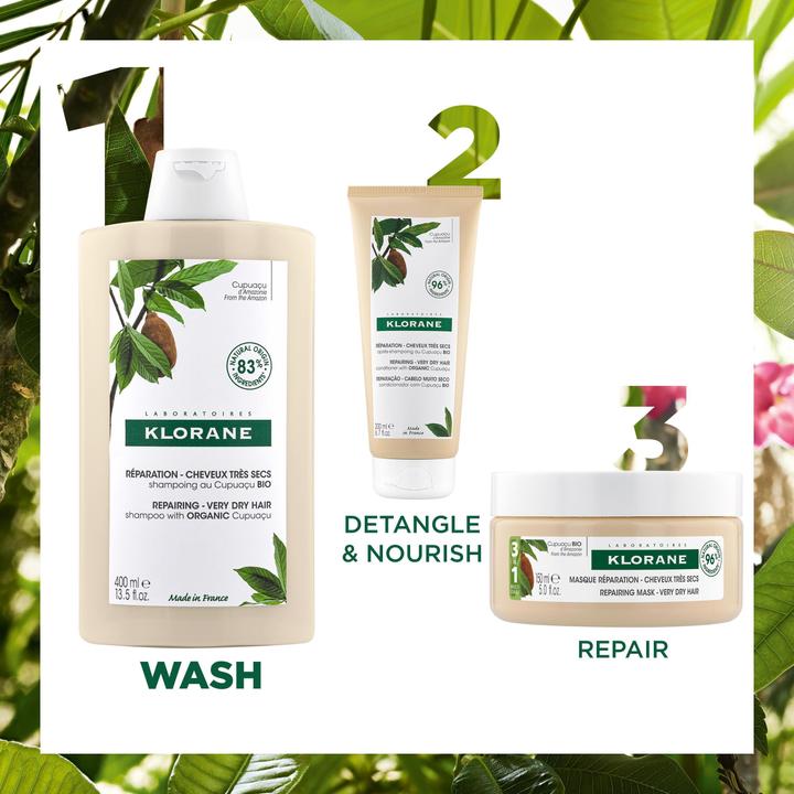 Actual product image Klorane Repairing shampoo with organic cupuaçu (200 ml, Liquid shampoo)