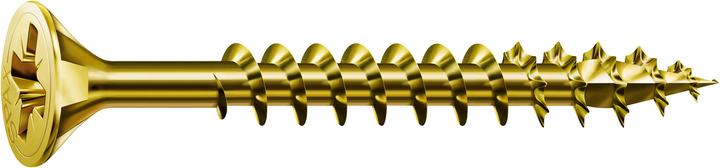 Actual product image Spax Screw R 88094 Countersunk head with point/cross recess -PZ 4 x 60/50-Z Galvanised steel yellow (100 Screws per piece)