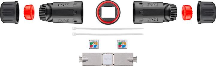 Produktbild Goobay Outdoor (IP68) Netzwerkkabel-Verbinder (Netzwerk Kupplung)