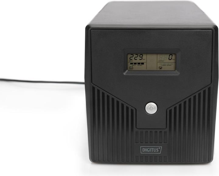 Produktbild Digitus Line Interactive USV 2000VA/1200W schwarz mit LCD 4xSchuko RJ11/RJ45 1xRS232 1xUSB AVR H205xB397x... (2000 VA, 1200 W, Line-Interaktiv USV)