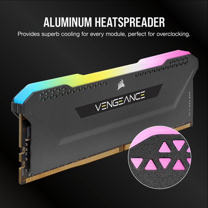 Actual product image Corsair Vengeance RGB Pro SL (4 x 8GB, 3600 MHz, DDR4-RAM, DIMM)