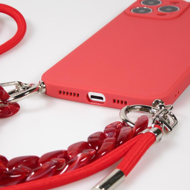 Actual product image PhoneLook Coque Gel silicone avec corde collier & chaîne de pierre décorative (Apple iPhone 13 Pro Max)