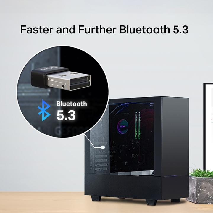 Image du produit Mercusys Adaptateur Bluetooth Nano USB modèle BT 5.3, 1 antenne interne USB 2.0 (Emetteur & Récepteur)