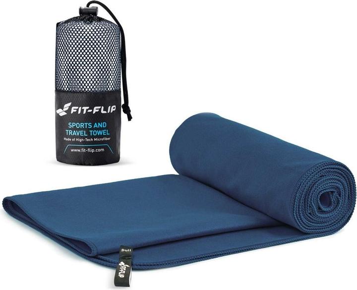 Image du produit Fit-Flip Mikrofaser Handtuch schnelltrocknend mit Tasche 80x160cm (80 x 160 cm)