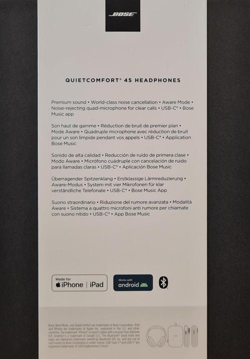 Produktbild Bose QuietComfort 45 Limited Edition (ANC, 24 h, Kabelgebunden, Kabellos)