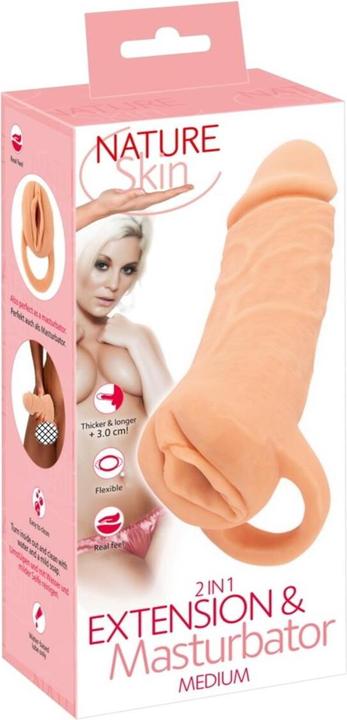 Nature Skin 2in1 Extension + Masturbator