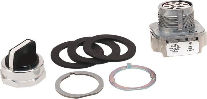 Immagine prodotto Allen Bradley Wahlschalter Rastend Knopf / Mit Flügeln Weiss Serie 800T