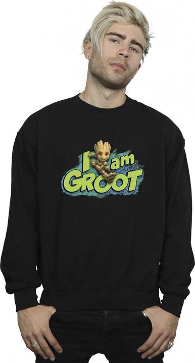 Actual product image Mens Guardians Of The Galaxy I Am Groot Jumping Sweatshirt (S)