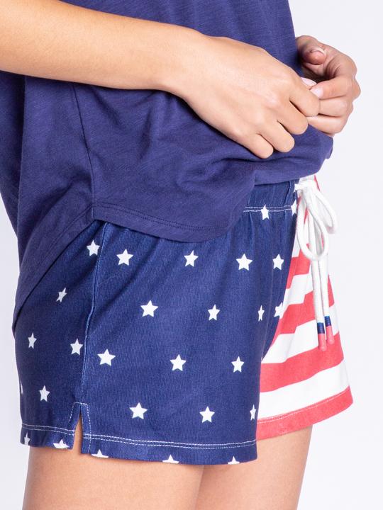 Produktbild Pj Salvage Pyjamashorts Rad White & Blue (M)