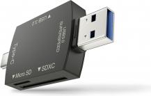 Produktbild Newell memory card reader Hub OTG 3in1 (USB-C, USB)