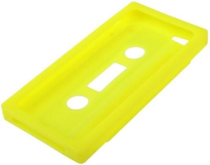 Actual product image König Design Silicone Case Retro Cassette for Mobile iPhone 5 & 5s Yellow (Apple iPhone 5)