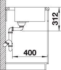 Actual product image Blanco Subline 500-IF/A SteelFrame (Fitted sink, 54.30 cm, 51 cm)