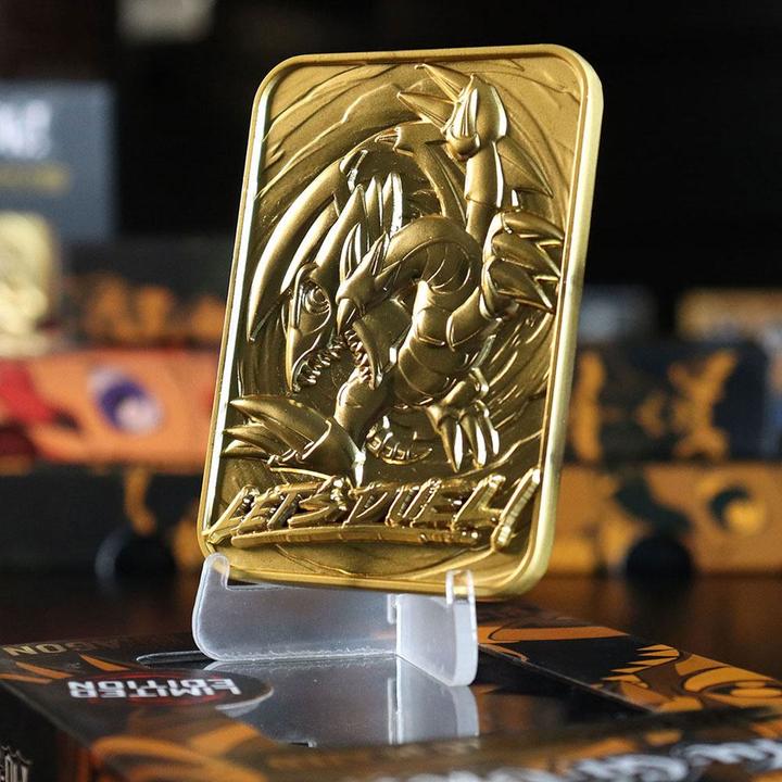 Actual product image Yu-Gi-Oh !: Blue Eyes Toon Dragon (gold plated) (German, Deck)