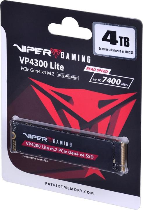 Actual product image Patriot VP4300 Lite (4000 GB, M.2 2280)