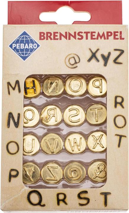 Produktbild Glorex Brennstempel Buchstaben M-Z 16-teilig