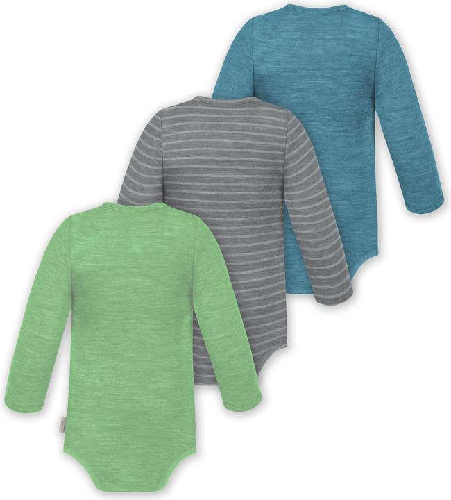 Produktbild Normani 3er Pack Baby Merino Body Langarm „Auckland" - 9375 (68)
