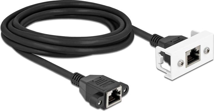 Produktbild Delock Netzwerk Verlängerungskabel für Easy 45 Modul S/FTP RJ45 Buchse zu RJ45 Buchse Cat.6A 3 m schwarz (S/FTP, CAT6a, 3 m)