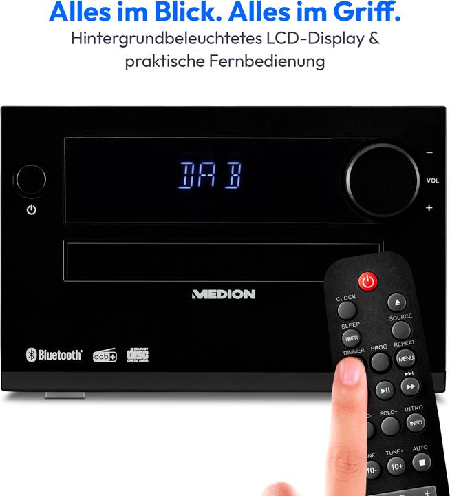 Actual product image Medion Life E64482 (Bluetooth, CD player, 2x 15 W)