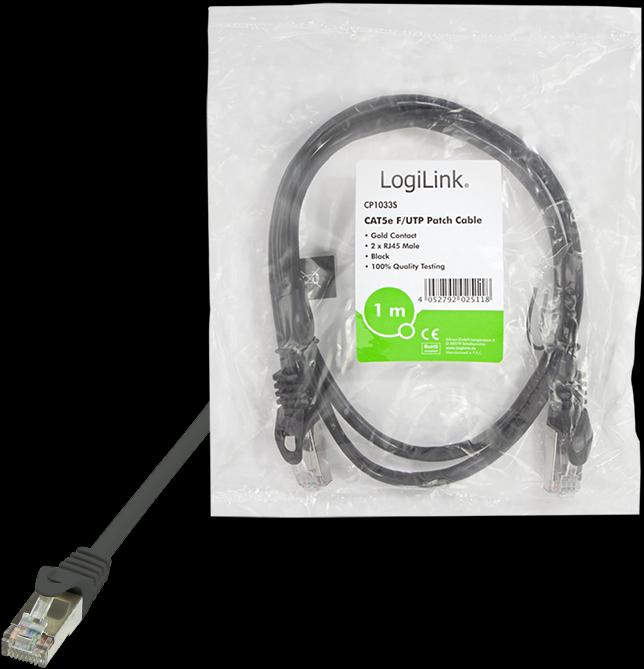 Produktbild LogiLink Netzwerkkabel (F/UTP, CAT5e, 1 m)