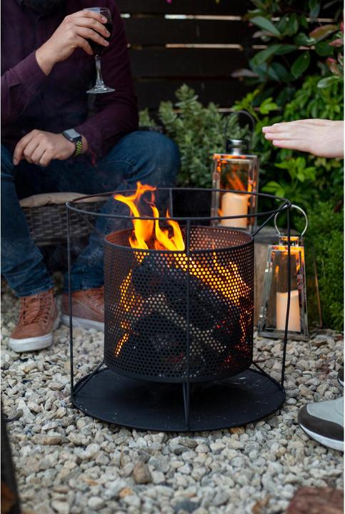 Immagine prodotto La Hacienda Cestino del fuoco Kora Nero (44 cm)