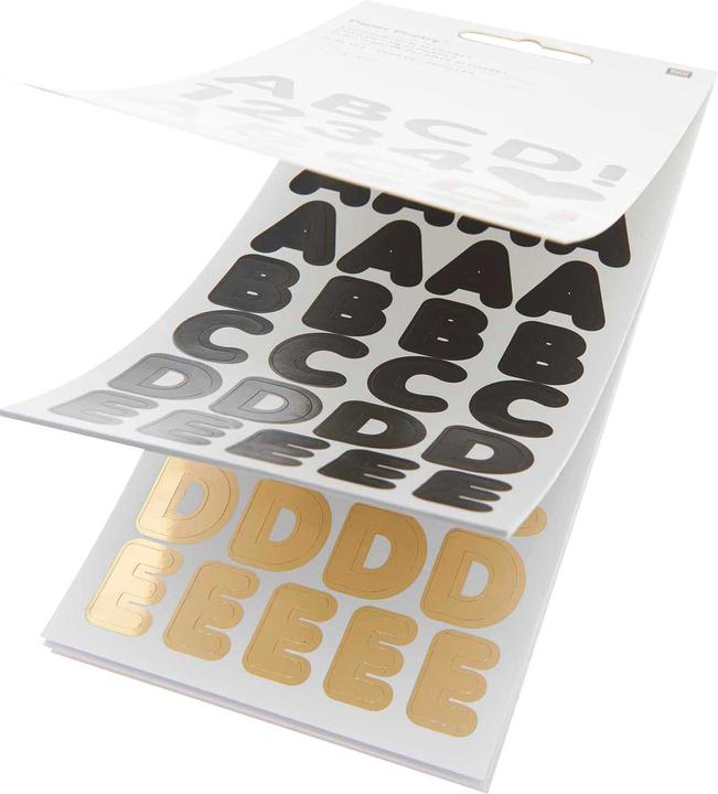 Immagine prodotto Rico Design Blocco di adesivi "alfabeto", nero/oro