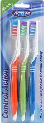 Produktbild Beauty Formulas Active Oral Care - Control Action Toothbrushes Medium 3 Pcs. (3 x)