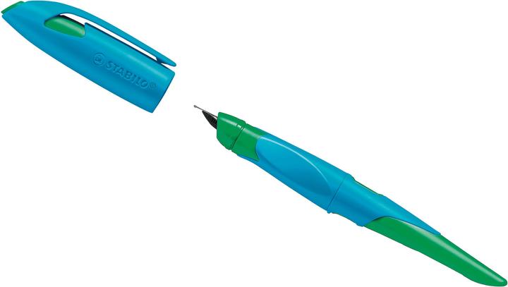 Produktbild STABILO EASYbirdy ergonomischer Schulfüller für Rechtshänder Anfänger-Feder (Grasgrün, Himmelblau, 1 x)