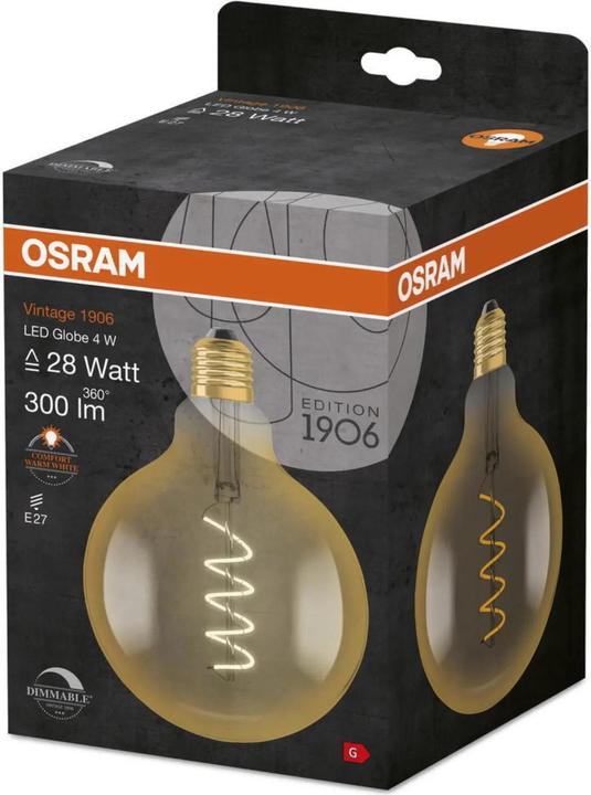 Produktbild Osram Vintage 1906 Led Classic Globe (E27, 4.50 W, 250 lm, 1 x, G)