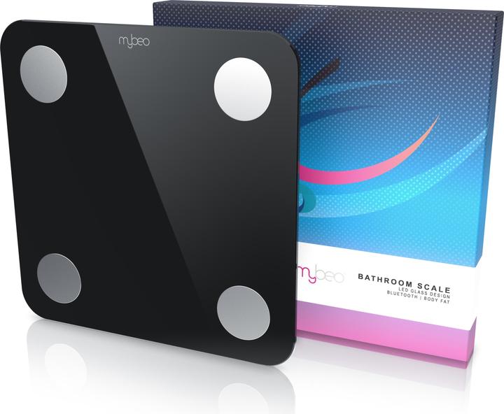 Produktbild Mybeo Körper-Analyse-Waage, Digitale Bluetooth Körperfettwaage, Diagnosewaage mit App-Steuerung, 5-180 Kg (180 kg)