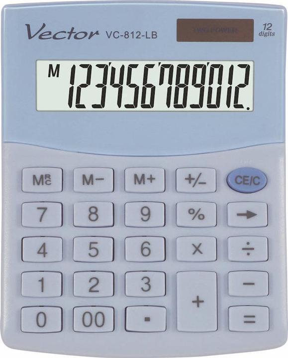 Immagine prodotto Vector Calculatorius Smart 3724 KAV VC-812 LB (Celle solari, Batterie)