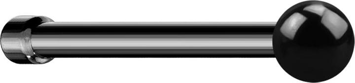 Image du produit Star Piercing Nasenstecker gerade schwarz mit Kugel (sans laiton, Acier chirurgical 316L)