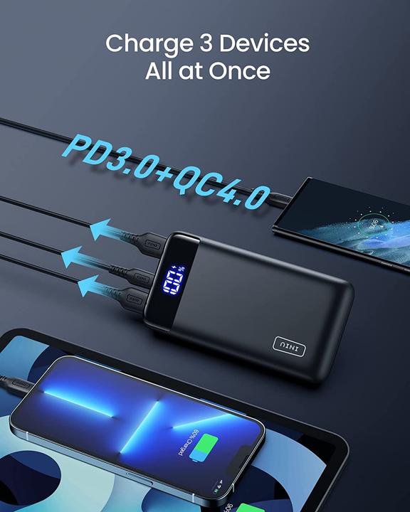 Actual product image INIU Power Bank (20000 mAh, 22.50 W, 74 Wh)