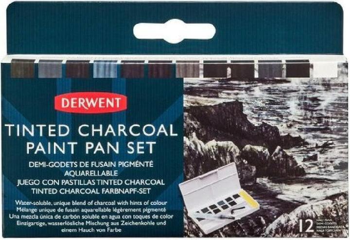 Actual product image Derwent Tinted charcoal colours