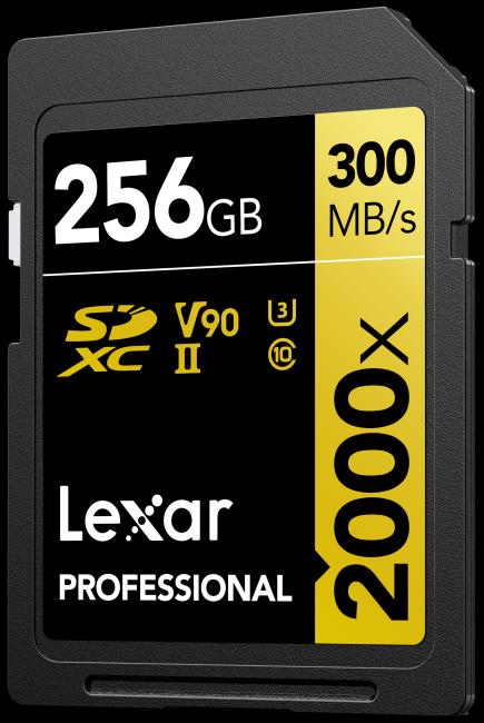 Actual product image Lexar Professional Gold Series (256 GB, SDXC, U3, UHS-II)