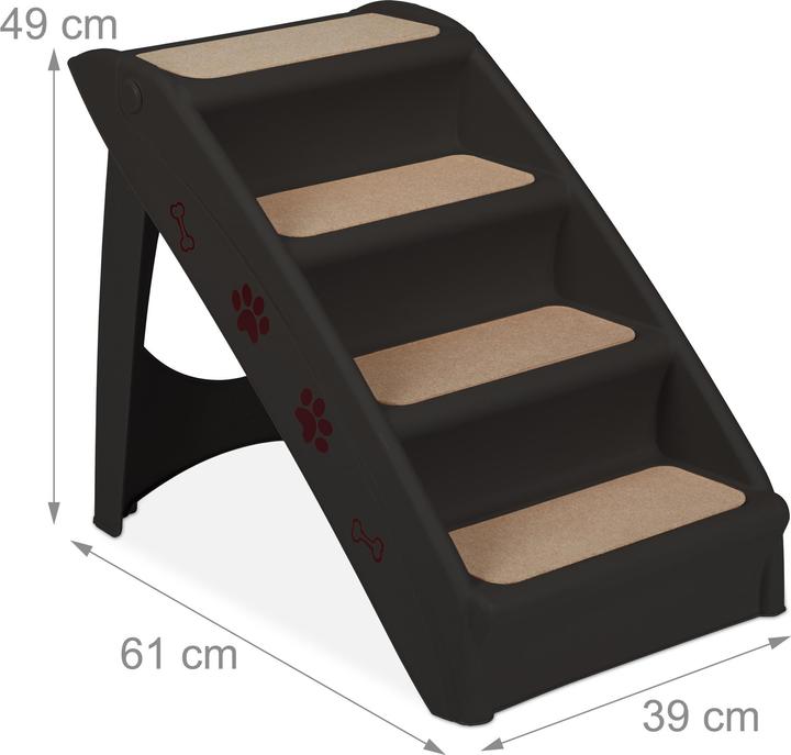 Actual product image Relaxdays Dog Stairs, 4 Steps (Dog, Foldable, Can be opened completely)