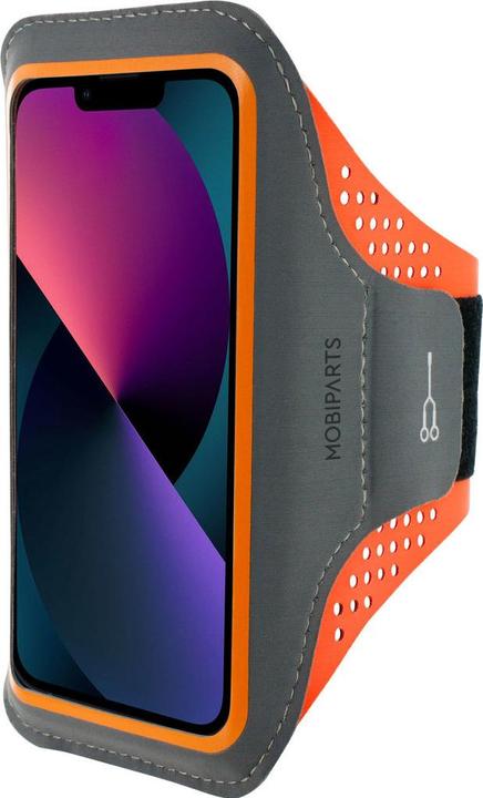 Productafbeelding Mobiparts Comfort Fit Sport Armband Apple iPhone 13 Mini Neon Orange