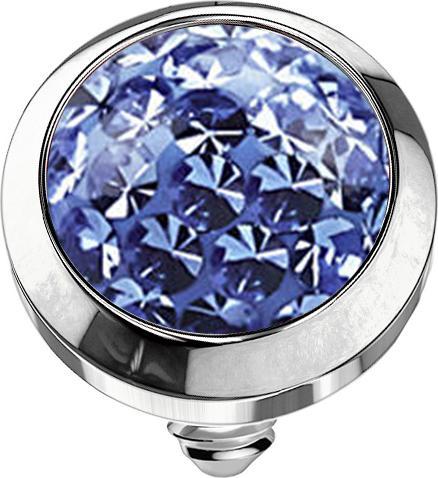 Produktbild Star Piercing Dermal Anchor Kristall Kuppel hellblau Epoxy Schutzschicht (ohne Messing, Chirurgenstahl 316L)