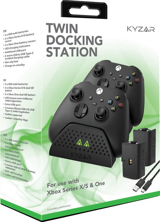 Vision Kyzar Twin Docking Station for Xbox Series X/S - Support pour console de jeux - Microsoft Xbox One (Xbox Series S, Xbox One S, Xbox Series X)