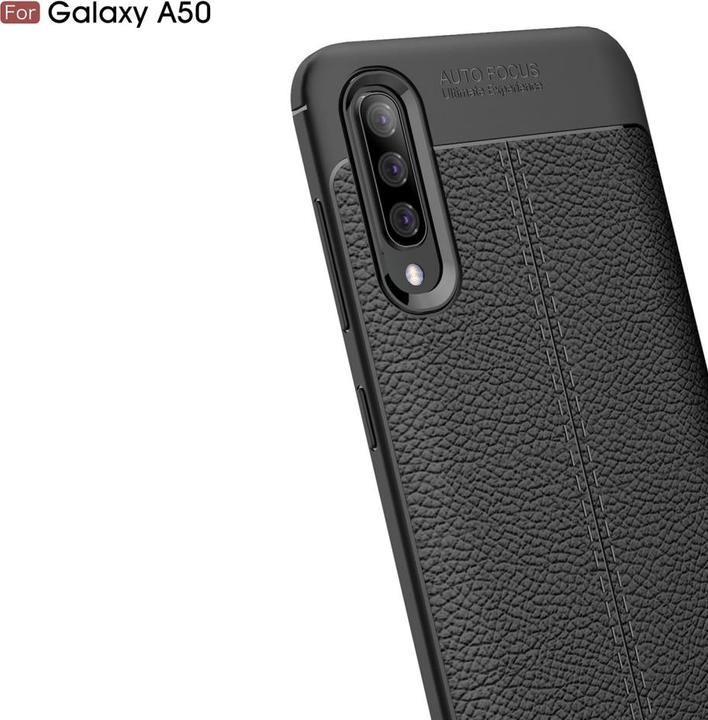 Produktbild Screenguard Samsung Galaxy A50 Hülle Leather Design TPU Cover (Samsung Galaxy A50)