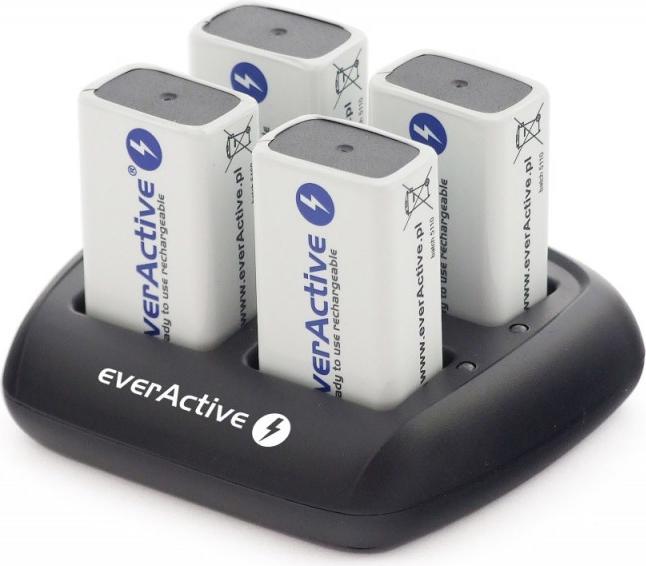 Actual product image Everactive NC109 battery charger AC (1 pcs., 9V Block, Battery + charger)