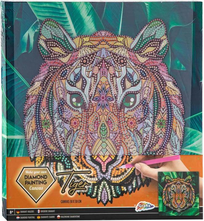 Immagine prodotto Grafix Tela Diamond Painting Tiger, 30x30cm