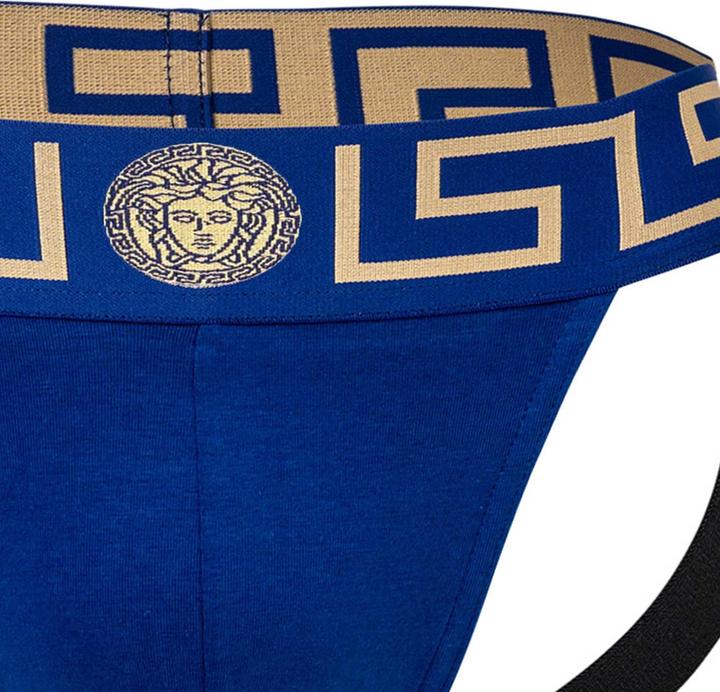Image du produit Versace Underpants Jock Strap Jersey Topeka Bi-Stretch Cotton Organic New Logo (L, Une unité par pack)