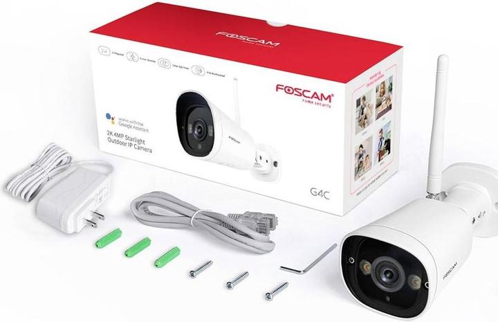 Produktbild Foscam G4C WLAN IP Überwachungskamera Super HD (2560x1440), 4MP, 2x Scheinwerfer, P2P, Smarte Erkennung (2560 x 1440 Pixels)
