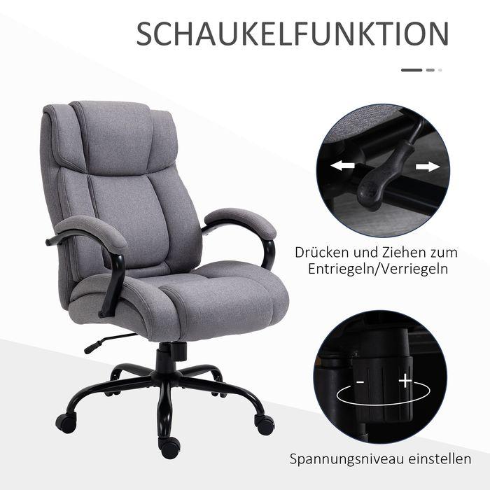 Immagine prodotto Swisshandel24 Sedia da ufficio Sedia da gioco Funzione dondolo con imbottitura spessa ed ergonomica Portata 220 kg