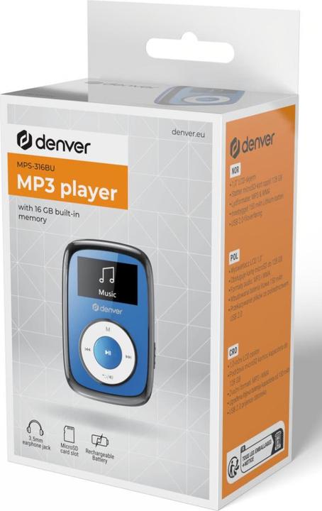 Produktbild Denver MPS-316BU Blue (16 GB)